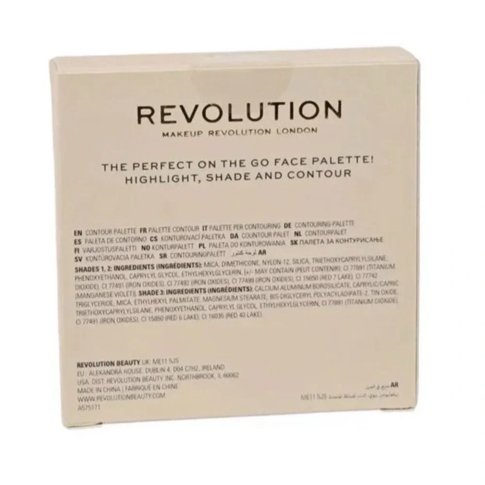 Revolution Face Powder Contour Compact Deep‎ Bronzer Highlighter Matte Shimmer